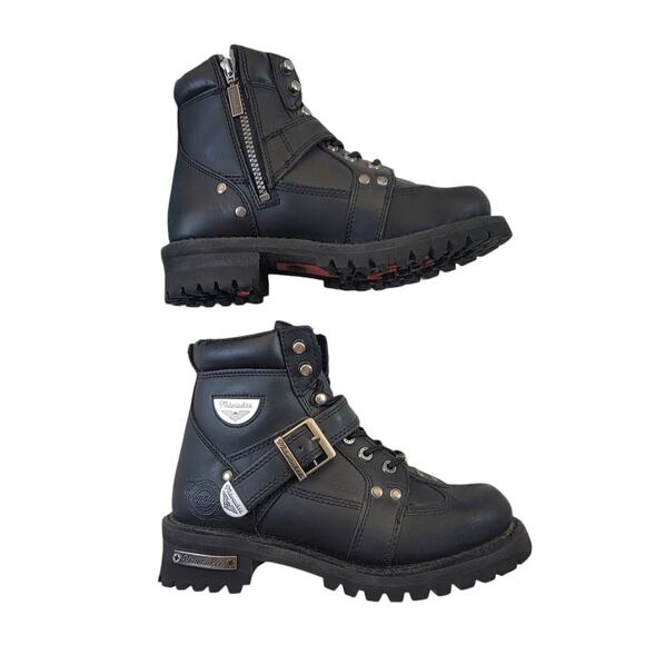 Milwaukee Motorcycle Men's Black Road Captain Boots SZ 7 - Picture 9 of 11